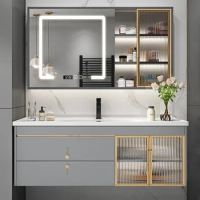 Bathroom cabinet combination integrated ceramic basin intelligent mirror hand washing basin cabinet washbasin cabinet