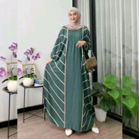 DASTER KAFTAN LULA MODIS 2025 BAHAN RAYON PREMIUM BUSUI FRENDLY LENGAN KARET Gamis Tebal Muslim Wani