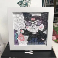 Hello Kitty Kuromi Diamond Painting Kit Cartoon 5D DIY Round Diamond Mosaic  Embroidery Children's Room Decor Handwork Toys Gift