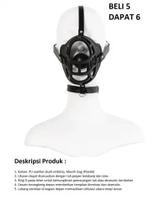 D946 Sumbat mulut mouth gag PLASTIK silikon silicone masker mulut wajah tali kulit bondage lubang ja