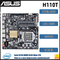 LGA 1150 Motherboard ASUS Q170T Motherboard DDR3 32GB ‎DIMM DVI HDMI MINI ITX Motherboard support Core i5-6100 cpu
