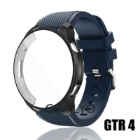 For Amazfit GTR 4 Case Bumper Soft Screen Protector Full Cover Shell Cases Silicone GTR4 Strap Bracelet Band