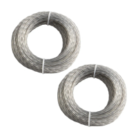 Tali Pemangkas Rumput bertetulang Teras, 2 Set, 2.0-3.0 mm x 15m (30m) Tali Kili