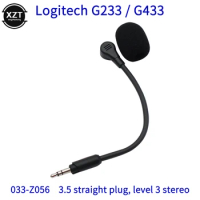 Gold-Plated OFC Replacement Game Mic Microphone Boom Foam for Logitech G433 G233 GPro GPROX G 433 233 Gaming Headsets