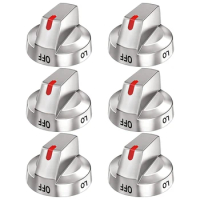 6Pcs DG64-00473A Ultra Durable Control Knobs Replacement Parts For Samsung Stove Burner Oven,Stove Knobs For Samsung Gas Range