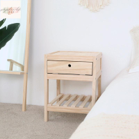 床頭櫃實木北歐原木床邊小櫃子簡約現代床邊桌臥室床頭收納儲物櫃