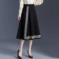 Woman Hanfu Horse Face Skirt Female Traditional Hanfu Costume Vintage Pleats Skirt Lady High Waist A-line Mid Length Skirt Q372
