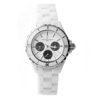 【范倫鐵諾․古柏】名媛精密陶瓷腕錶 專櫃藍寶石鏡片手錶 真三眼玫瑰金