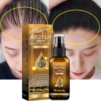 Biotin Fast Hair Growth Products Anti Hair Loss Serum Spray Prevent Baldness Treatment Scalp Beard Beauty Hair Care Men Women