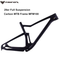 TRIFOX Carbon Fiber Full Suspension Mountain Boost MTB Bike Frame Bicycle Frameset 148*12 mm Disc Brake