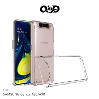 強尼拍賣~QinD SAMSUNG Galaxy A80/A90 雙料保護套 透明殼 硬殼 背蓋式(客)