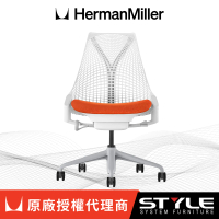 【Herman Miller】Sayl 無扶手款 - 白背橘座｜世代家具｜原廠授權代理商(人體工學椅/辦公椅/主管椅)