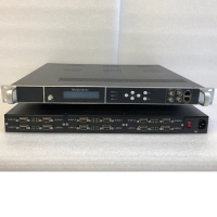 24-channel UDP / RTP protocol AV to RF IP ASI DVB-T DVB-C ATSC ISDBT DTMB Hotel cable front-end system SD encoder modulator