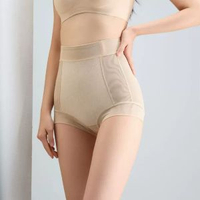 高腰收腹打底內褲女裝 提臀塑身褲 透氣舒適 安全褲- 膚色 L