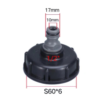 Brand New IBC Tank Adapter Connector Plastic Replacement Water Container 1/2 Inch 3/4 Inch 1000 Litre 60mm Thick