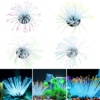 魚缸造景夜光海葵仿真水母水族箱裝飾品熒光假珊瑚擺件軟體海膽