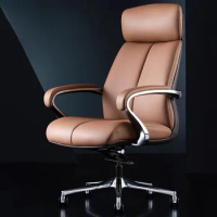 Italian Luxury Leather Boss Office Chair Comfortable Computer Book Chair Cowhide President's Swivel Cadeira Office Furniture