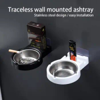 Wall Mounted Ashtray Home Ashtray Simple Bar Smoking Indoor Bathroom Cigarette Butt Storage Shelf Holder Smoking Accessories Hot