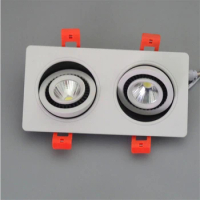 Dimmable LED COB Downlight 2*7W 2*10W 14W 20W Warm White Cool White Nature White AC85-265V