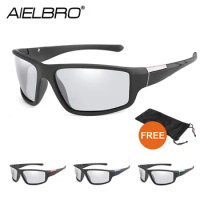 AIELBRO Photochromic Fishing Glasses Outdoor Sunglasses Sport Polarized Men's Glasses Fishing Polarizing Glasses 2020