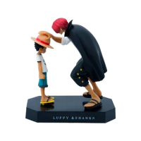 18cm One Piece Anime Cartoon Character Four Emperors Shanks Straw Hat Luffy Figurine Action Figure Kids Collectible Toy Decor
