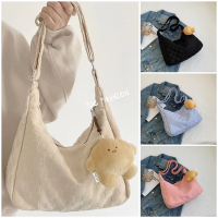 【Ready Stock】Korean Version of the Simple Large-capacity Underarm Bag Female Students Class Messenger Bag Shopping Bag Autumn Fashion Shoulder Bag Commuter Dumpling Bag High Quality Fashionable