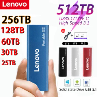 Lenovo Portable SSD Type-C USB 3.1 256TB ssd Hard Drive 16TB External SSD M.2 for Laptop/Desktop/Phones/mac Flash Memory Disk