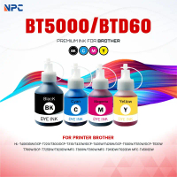 สวัสดิการสด หมึกน้ำพิมพ์ INK /Brother Refill/BT5000/BTD60/5000/60/BK/C/M/Y ใช้กับเครื่องปริ้น HL-T40