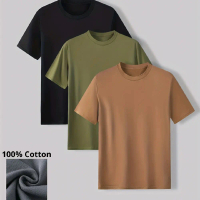 kaos Paket 3 PCS Kaos Polos 24s 200gsm Soft Handfeel COD free ongkir