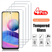 4PCS Tempered Glass for Xiaomi Redmi Note 10 9 8 Pro 7 9A 9C 9T 8T 10A 10C Screen Protector for Redmi Note 10 Pro 9S 10S Glass