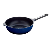 【日本Arnest】Bellfina鑽石極輕化平底深型不沾炒鍋-28cm(不沾鍋 瓦斯爐適用/IH爐適用/三色任選一)
