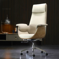 Nordic Leather Office Chairs Modern Light Luxury Office Furniture Simple Backrest Gaming chair Lift Rotating Computer Chair Z