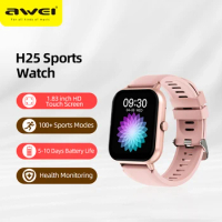 Awei H25 Smart Watch For Women Men Bluetooth Call Heart Rate Sleep Monitor 100 Sport Models Fitness Smartwatch for Apple Android