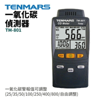 【TENMARS】TM-801 一氧化碳偵測器 一氧化碳及溫度數位雙顯示 最大值 最小值 平均值以及HOLD