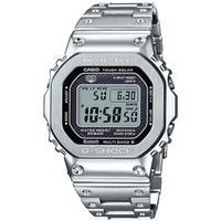 【CASIO 卡西歐】G-SHOCK 太陽能藍牙電波錶-銀(GMW-B5000D-1)
