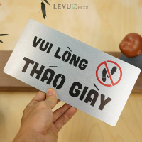 Trang Trí Nhà BẢNG báo vui lòng tháo giày dán tường in uv trên tấm nhôm nhựa chống nước Decor Decor 