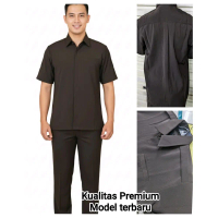 Seragam Safari security driver Tactical paspampres lengan PENDEK