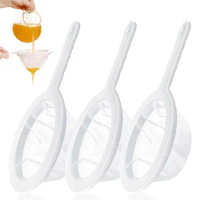3pcs Nylon Mesh Strainer I Plastic Sieve Filter Spoon For Soy Milk Coffee Milk Yogurt Juice Colanders Kefir coladores de cocina