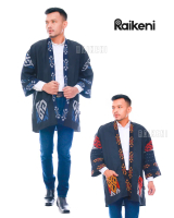 RAIKENI Kimono Jepang JUMBO Batik Tenun | Kimono Jumbo | Jaket Extra Size| Cardigan XXL XXXL | Kimon