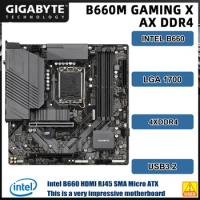 B660 B660M Motherboard Gigabyte B660M GAMING X AX LGA1700 DDR4 LGA 1700 HDMI M.2 USB 3.2 support Core i9-12900KF cpu Used