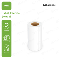 Barcode Label Sticker Kertas Thermal 80mmx6m Continous-Mobile Printer