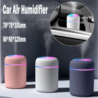 Car Air Humidifier Essential Oil Portable Diffuser 300ml Air Purifier USB Charging Aroma Mist Maker with LED Lamp Colorful Light