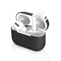 【General】AirPods Pro 保護套 保護殼 無線藍牙耳機充電矽膠收納盒- 黑