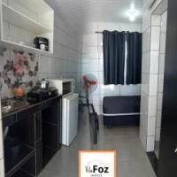 住宿 Vila Foz HOSTEL AP8 Apartamento completo de casal com ar condicionado, garagem fechada e lavander