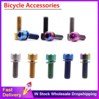 Bike Screw Parts Titanium Bolt M5*16mm Ti Bolts Titanium Screws with Washer Gasket for Bicycle Stem Fixed Handlebar Accessories