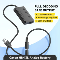 NB-13L NB13L Dummy Battery DR-110 USB-A Type-C Power Adapter DC Coupler for Canon G7X2 G7X3 G1X3 G5X G9X SX620 SX720 SX730 HS