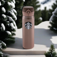 【Starbucks】光澤金保溫瓶500ml女神光澤金