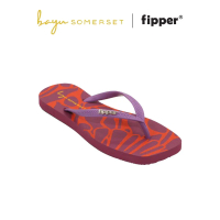 Fipper X Bayu Somerset Women Slipper in Tangerine Trails