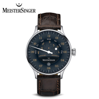 MeisterSinger 明斯特單指針 AS902OR 星象錶 黑棕 自動上鍊 40mm(機械錶 德國錶 星象錶)