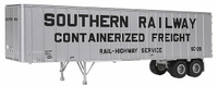 Mini 現貨 Walthers 933-1687 HO規 Southern 40呎貨櫃.有後輪.套件